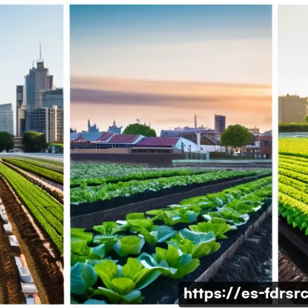 도시 농업의 사회적 기업 모델 - Here are three image prompts in English, designed to reflect the themes of urban agriculture, commun...