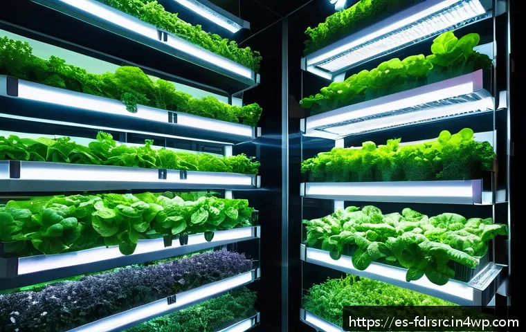 도시 식량 정의를 위한 정책 제안 - A futuristic vertical farm inside a modern urban building in Mexico City, showcasing multiple stacke...