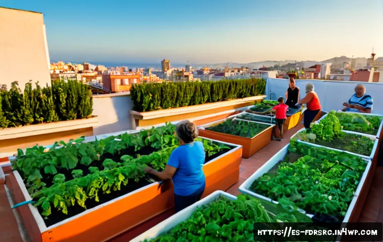 Home 17 도시 농업 참여의 장기적인 효과 - Photorealistic multigenerational urban community garden in a Spanish-speaking city, older adults and...